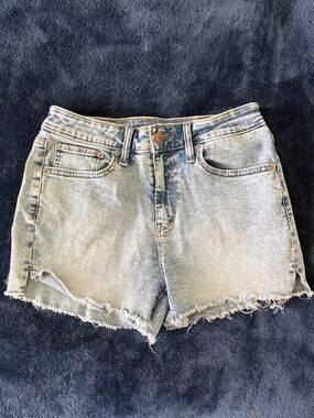 Light Blue Cutoff Denim Shorts